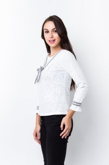 Verina Fashion - Hashna Long Blouses - White  