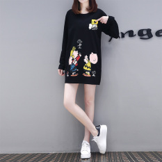 Versi Korea dari kaki Eropa musim gugur baru lindung nilai lengan panjang baju t-shirt