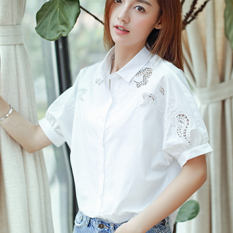 VICI New summer shirt cotton embroidery blouse - Intl  