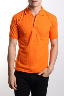 VM - Kaos polo shirt polos orange pendek - simple short polo shirt  