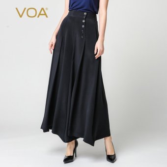 VOA Women's Silk Loose Casual European Pants Black - intl  