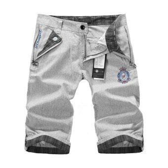 Warm Shorts New Design Men‘s Summer Shorts Checked Shorts L(Grey) - intl  