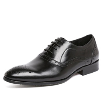 Wetan Shoes - Sepatu Pantofel Oxford Pria Bahan Kulit - Black  