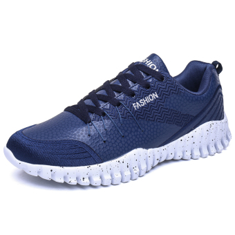 WETIKE Men's Sneakers Microfiber Breathable Shoes(Blue)  