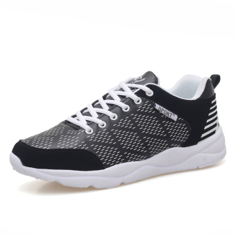 WETIKE Men's Sneakers Microfiber Lightweight Shoes(Black) - Intl  