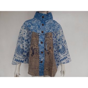 Whiens Blouse Kelelawar Batik Kombinasi 17  