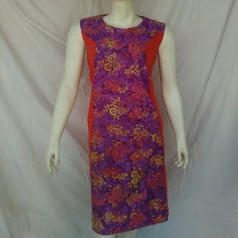 Whiens Sleeveless Batik Dress 03 - Ungu  
