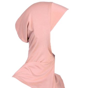 Woman Full Cover Muslim Inner Hijab Cap Islamic Turban Beanies Underscarf Modal Ninja Hijab Pink - intl  