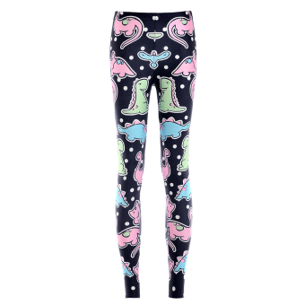 Women 2015 New Hight waist Print fitness women leggings pants (Intl)  