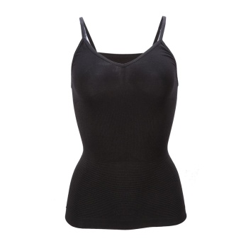 Women Casual Camisole Strap Vest V-Neck Seamless Top Tank Vest Shirt Black - intl  