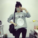 Women Casual Cartoon Blouses Sweatshirts Thicken Long Sleeve Harajuku Kawaii Totoro Print Sweatshirt Pullover (Grey) - intl  