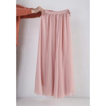 Women Chiffon Pleated Long Maxi Skirt-Pink - intl  