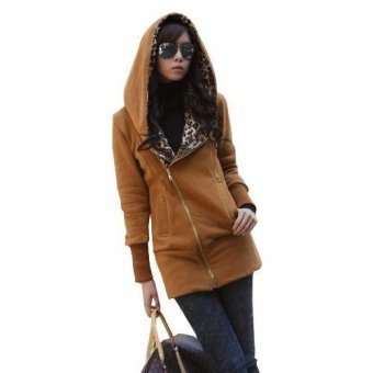 Women Coats Lady Winter Warm Hoodies Sweatshirt Slim Fit Long Outerwear?Yellow) - intl  