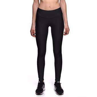 Women High Waist Ankle Leggings Pure Black Skinny Active Pants - intl  