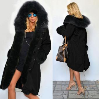 Women Jacket Thick Warm Military OverCoat Fur Hooded Coat - Intl  