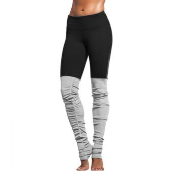 Women Lady Fashion Patchwork Style Leggings Pants Trousers Tights Skinny Slim Casual Comfort Fit for Exercise Yoga Running Black M - intl  