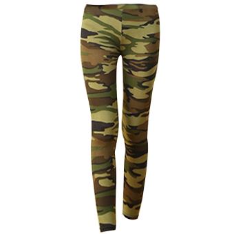 Women Lady Stretchy Camouflage Printed Colorful Graphic Fashion Running Leggings Pants Trousers Tights Comfort Fit Casual Skinny Basic Size L - intl  