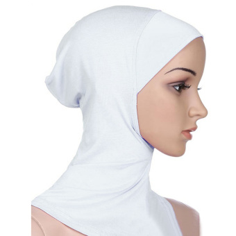 Women Muslim Modal Soft Flexible Head Neck Wrap Cover Inner Hijab Cap Hat White - intl  
