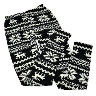 Women New Fashion Snowflake Reindeer Knitted Warm Leggings Tights Pants 17Types - intl  