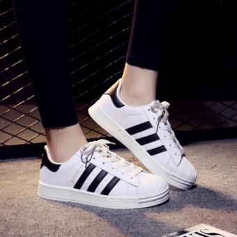 Women Originals Superstar Sports Running Shoes Fashion Korean Low cut Breathable Casual Shoes (White/Black) - intl  