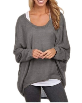 Women Plus Long Sleeve Jumper Pullover Casual Loose Baggy Top Blouse Shirt Dress ZANZEA  