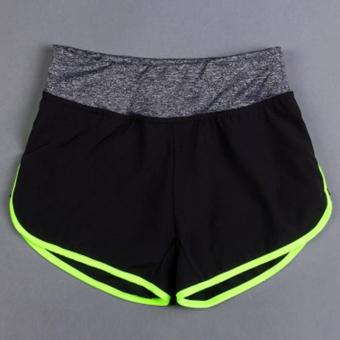 Women Running Shorts Lined Anti-Emptied Stretch Trainning Fitness Yoga Sports Short Pants Slim Gym Sweat Shorts - intl  