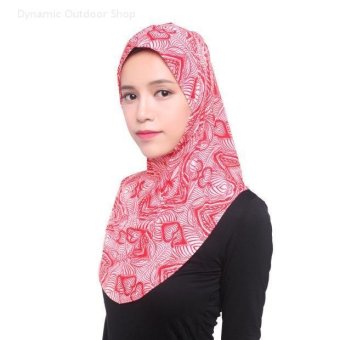 Women Scarf muslim headscarf fashion headband Soft hijab - red pattern - intl  