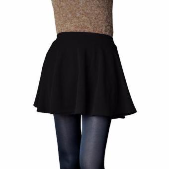 Women Skirt Mini Short Skirt Stretch High Waist Pleated Tutu Skirt(Black) - intl  
