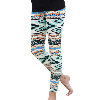 Women Stretchy Print Leggings Skinny Leggings Slim Pencil Trousers XL 3# - intl  