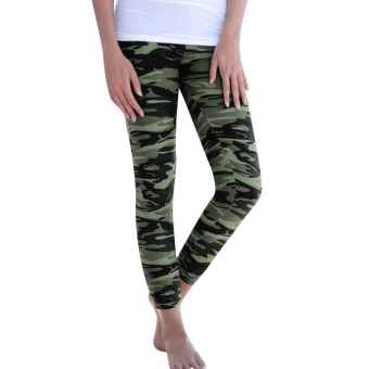Women Stretchy Print Slim Skinny Leggings Camouflage (Intl)  