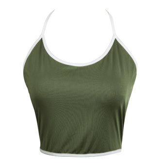 Women Summer Base Shirt Camisole Crop Top for Sport Yoga Green L - intl  