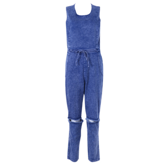 WomenBodycon Jupsuit Jean Deni Roper Overa Tro Pant  