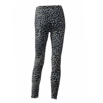 Women's Girls Brown Leopard Print Stretch Skinny Leggings Tights Pencil Pants  