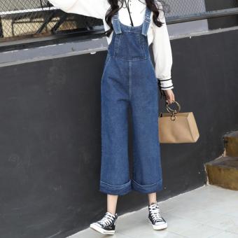 Women's High-waisted Loose Ankle Length Overalls Fashion Jeans - intl  