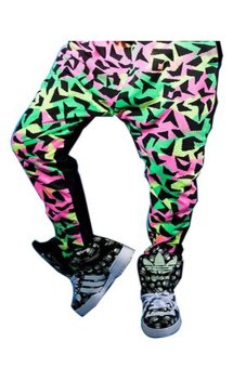 Womens Hip-hop Harem Baggy Pants Crotch Collapse Sweatpants Dance Trousers Fluorescent  