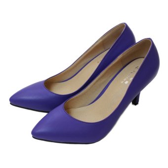 Womens Ladies Stiletto High Heels Party/Wedding Shoes Purple Blue 40 - intl  