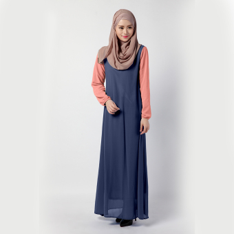 Womens Long Sleeve Kaftan Bowknot Waist Muslim Maxi Dress (Intl)  