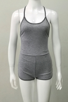 Women's Sleeveless T-Shirts Tops Tanks Camisoles (Grey) - intl  