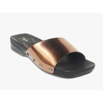Wood Sandals slides (Bronze)  