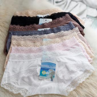 Yadaili Silky Panties celana Dalam Wanita Cooling Effect Multicolor Free Size-12pieces  