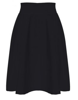 Yidabo Fashion Stylish Lady Women's Casual A-Line Pleated Midi Skirt ( Black )  