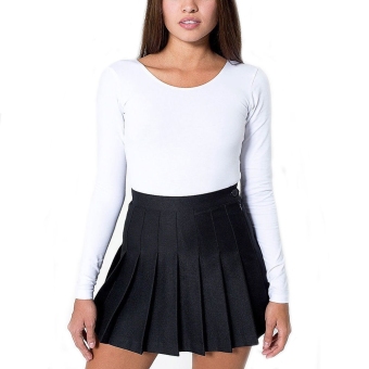 Yika Women's High Waist Mini Tennis Skirt (Black) - intl  