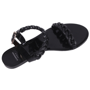 Yingwei Summer Style Women Flat Sandals Low Heel Black - Intl  