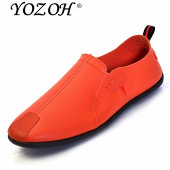 YOZOH 2017 British men's casual shoes,Summer Loafers-Orange - intl  