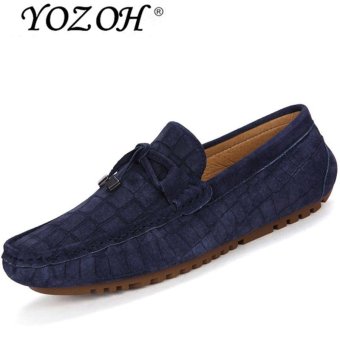 YOZOH 2017 spring new men tassels Loafers,Leather casual shoes Korean fashion breathable shoes-Blue - intl  