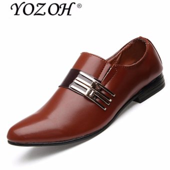 YOZOH Spring and summer men's fashionable small casual shoes,British shoes-Brown - intl  
