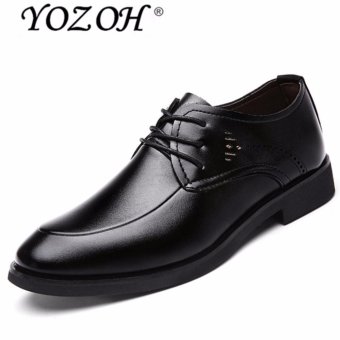 YOZOH Summer new shoes business casual shoes fashion British men's shoes-Black - intl  