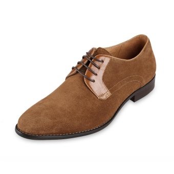 ZAFUL Classic Business Matte Leather Men's shoes Derby Shoes(Brown) - intl  
