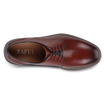 ZAFUL Lather Men's Oxford Shoe Derby(Brown) - intl  