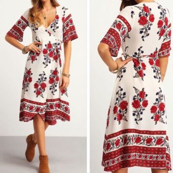 Zaful Woman Chiffon Loose Dress Print Design - intl  